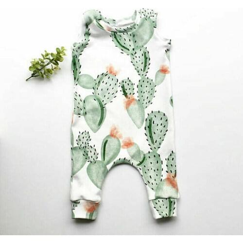 Summer Newborn Infant Baby Romper Cactus Toddler Baby Boy Girl Kids Romper Clothing Jumpsuit Clothes Outfit