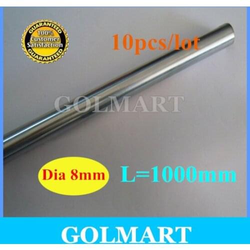 Linear shaft 10pcs diameter 8mm -L 1000mm Chrome Precision Hardened Rod Linear Round Shaft