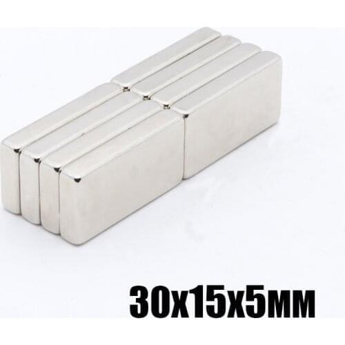 10pcs 30x15x5 mm N35 Rectangular magnet Super Strong Neodymium magnet 30*15*5 mm NdFeB magnet powerful magnetic magnets