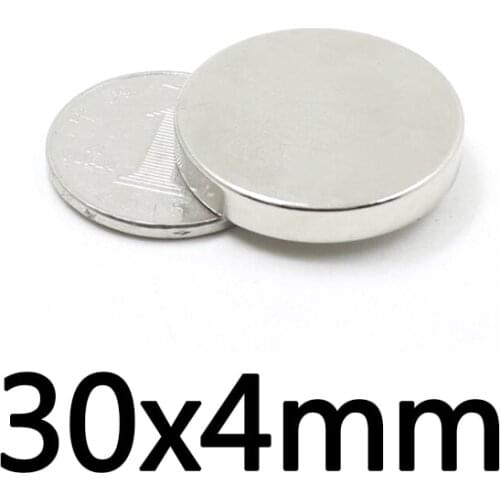 10/20/50 Pcs 30x4 mm Permanent NdFeB Magnet 30mmx4mm N35 Round Neodymium Magnets 30x4mm Strong Disc Magnet 30*4 mm