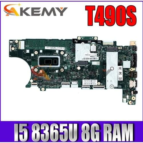For Lenovo ThinkPad T490S X390 Laptop Motherboard NM-B891 FRU;01HX922 01HX931 CPU;I5 8365U 8G