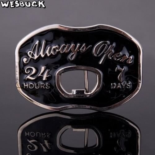 WesBuck Brand Bottle Operner Metal Belt Buckles for Man Unisex Western Buckle Paracord Buckle Luxury Hebilla