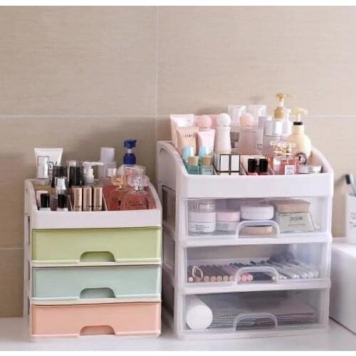 Multi-Function Desktop Sundry Makeup Organizer Cosmetic Drawer Jewelry Storage Box Container Lipstick Makeup Brushes Holder Rack