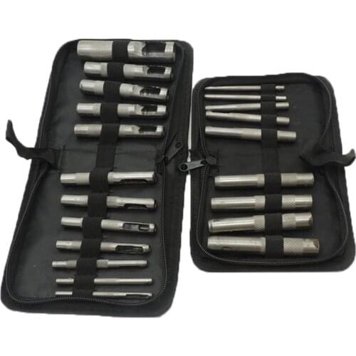 Hollow Punch Set, Leather Craft Punch Tool Hollow Hole Punch Cutter Tool for Watch Bands Belts Canvas Paper 3-16 3-19 3-25 2-13
