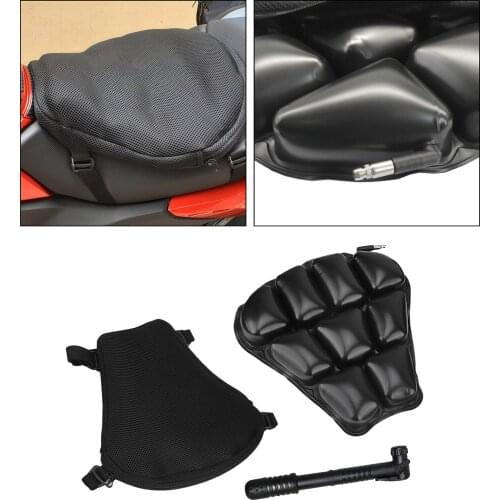 Inflatable Motorcycle Seat Cushion Pressure Relief with Seat Cover Bandage