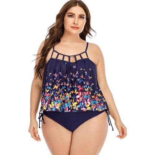 2021 New Split European and American Swimming Womens Large Size Womens Swimsuit Bikini Swimsuit