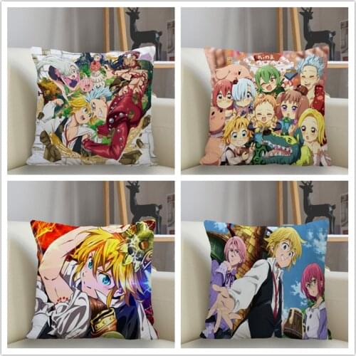 Musife New Custom Nanatsu no Taizai Pillowcase Sofa Decorative Cushion Cover Pillowcase Home Decor Drop Shipping Wholesale