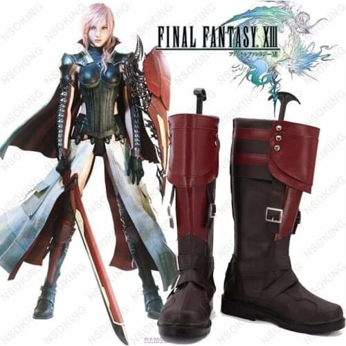 New Final Fantasy XIII lightning Eclair Farron Cosplay Boots Anime Shoes Custom Made