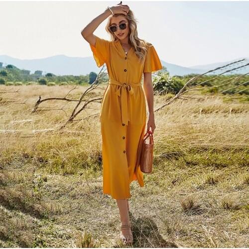 OBVSBUYS Fashionable Shirt Dresses