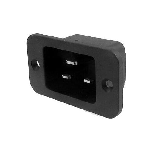 Plastic AC 250V 16A IEC320 C14 Power Supply Plug Adapter Black