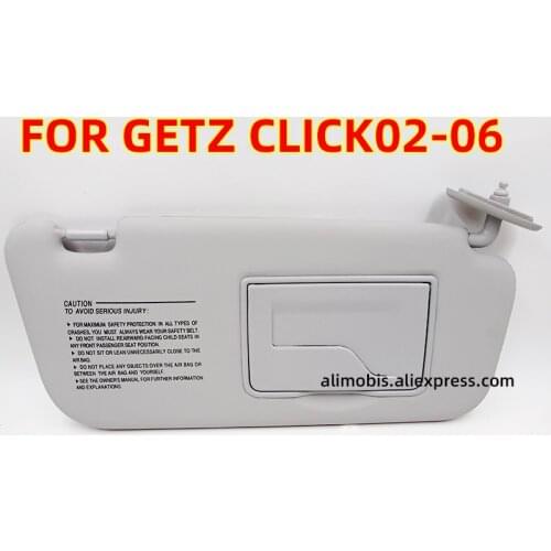 RIGHT Sun Visor Gray For Hyundai Getz Click 2002 2003 2004 2005 2006 2007 2008 2009 2010 2011