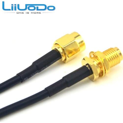 10 Pieces SMA Female to SMA Male straight connector Extension cable RG174 2M 20CM
