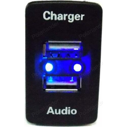 For Honda civic crv fit accord hrv USB Interface 5V 2.1A Output Audio input Socket Car Charger