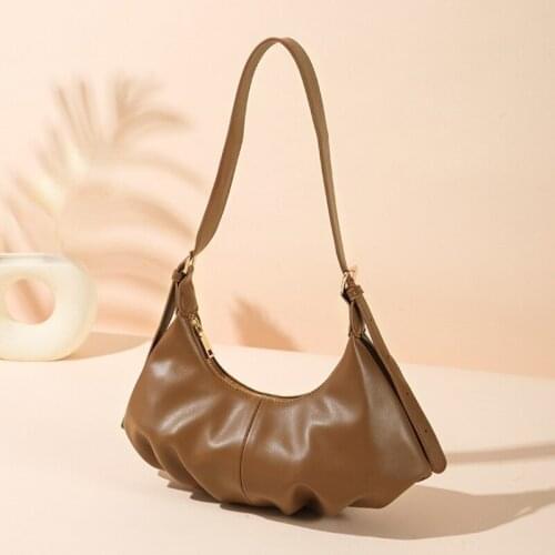 Luxury Design Womens Hobos Shoulder Bags Fashion Quality PU Leather Ladies Underarm Bag Elegant Female Small Tote Purse Handbag