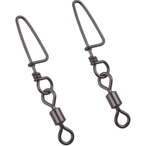 20pcs/Lot Stainless Steel Fishing Swivel Snap Ball Bearing Lock Rolling Connector Hooked Pin Fishhook Tackle Accessories HOT