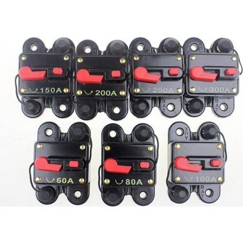 12-24V DC Home Solar System Waterproof Circuit Breaker Reset Fuse Inverter 60A 80A 100A 150A 200A 250A 300A