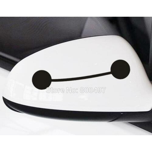 Car styling Funny Big Hero 6 Baymax Smiling Car Sticker Decal Car Body for Toyota Ford Chevrolet Volkswagen Lada Renault Kia