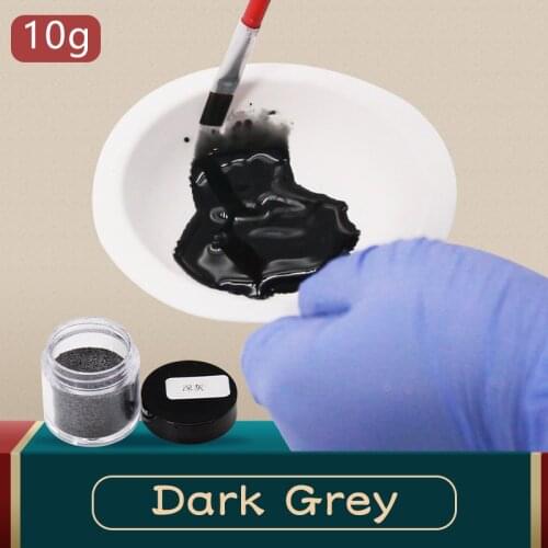 Fabric Dye Pigment Dark Grey 10g for Dye Clothes,Feather,Bamboo,eggs and Fix Faded Clothes Acrylic Paint