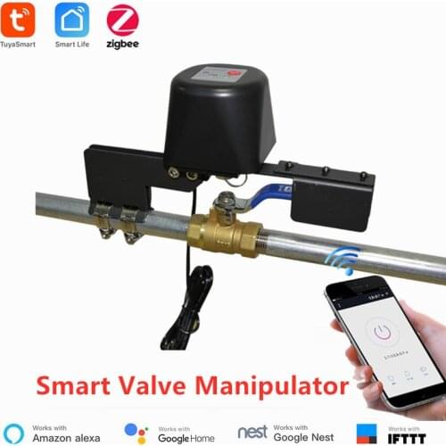 Smart Home Tuya Zigbee Automatic Water/gas Valve Manipulator Valve Switch Timer APP Control Support For Alexa Google Home