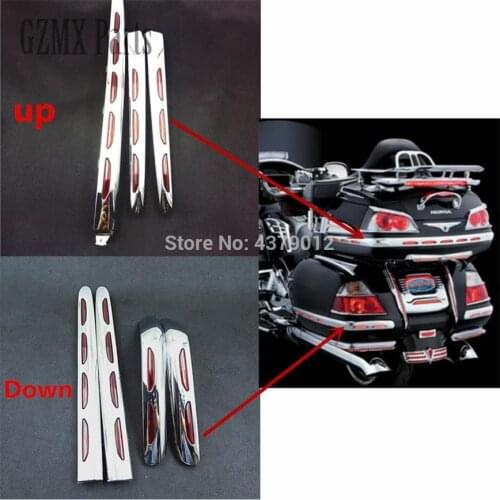 GL1800 Motor High Quality Fairing Lens Trunk Moldings Saddlebag Tail Box Decoration For Honda Goldwing 2001 - 2011 GL 1800