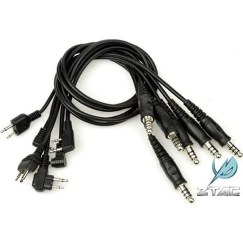 Z Tactical Electronic PTT Wire Softair Military Radio Headset Walkie-Talkie Plug Ztac Airsoft Headphone Accessories Kenwood Z124