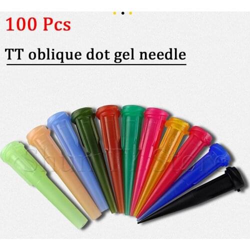 1.18 Inch 100 Pcs/set Of Plastic Threaded Mouth Dispensing Needle Flux Welding Tool Suitable For All Glue Dispensing Needles