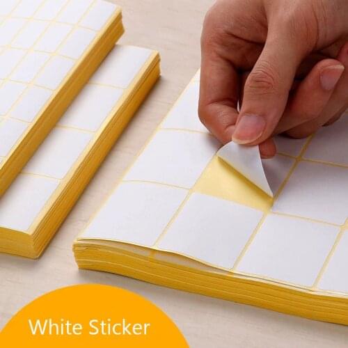 1 PACK Blank White Sticker Labels 24 sizes Small Paper Adhesive Label Stickers Handwriting Note Sticker Tags Crafts