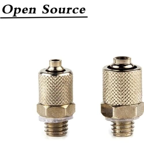 5PCS Male Thread M3 M4 M5 M6 -Air Tube 3mm 4mm 6mm OD Mini Pneumatic Pipe Connector Screw Through Quick Fitting Fast Twist Joint