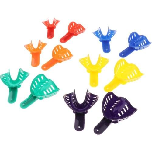 6 Pairs Upper & Lower Plastic Impression Trays For Adults Children