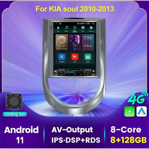 Android 11 9.7inch Tesla DSP 4G LTE Android Car Radio Multimedia Video Player For kia soul 2008 - 2014 6+128G carplay+auto DSP