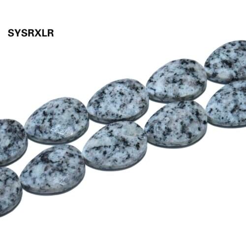 13 * 18mm Natural Faceted White Dot Jades Beads Water Drop Beads For Jewelry Making DIY Bracelet Earring Accessories Material