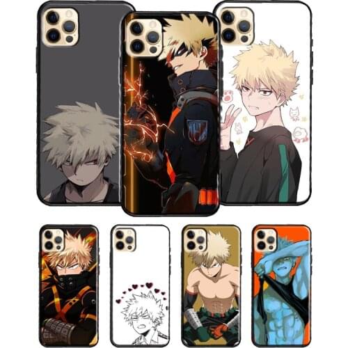 Anime Katsuki Bakugou For iPhone 12 Pro Max Mini 7 8 Plus Phone Case For iPhone 11 Pro Max XS XR X SE 2020 Cover