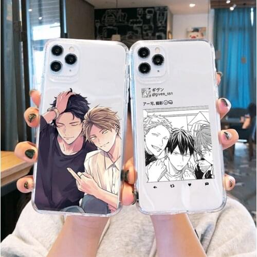 Japan Anime Given Phone Case Cover Shell for IPhone 12 Pro Max 11 8 7 6 Plus SE2 XR X XS MAX Cute Cartoon Coque for Iphone 12