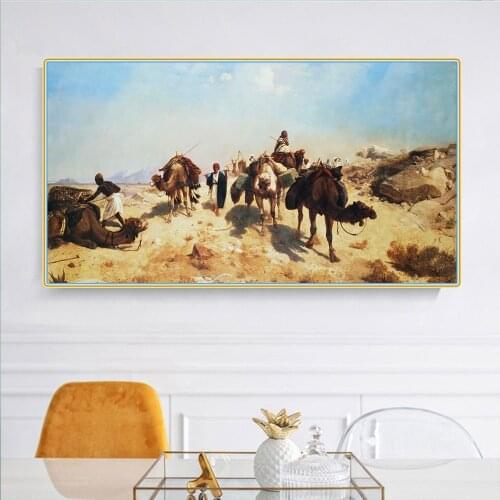 Citon Jean-Leon Gerome《Crossing the Desert》Canvas Oil Painting World Famous Artwork Picture Modern Wall Decor Home Decoration