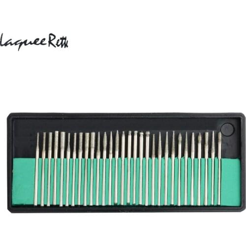 30 Pcs Electric Professional Nail Drill Bits Manicure Machine Nail File Art Pen Polish Drill Equipment Tools EU Plug