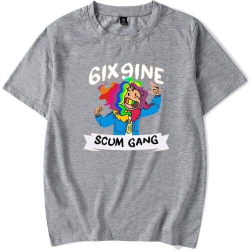 Rapper 6ix9ine T-Shirt Men Women T Shirts Harajuku Popular O-neck Tee Summer Streetwear Fashion T-Shirt 6ix9ine Print T-Shirt
