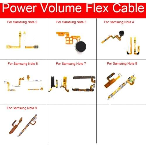 On/Off Power Volume With Vibration For Samsung Galaxy Note 2 3 4 5 7 8 9 SM-N910S Power Volume Control Switch Flex Cable Ribbon