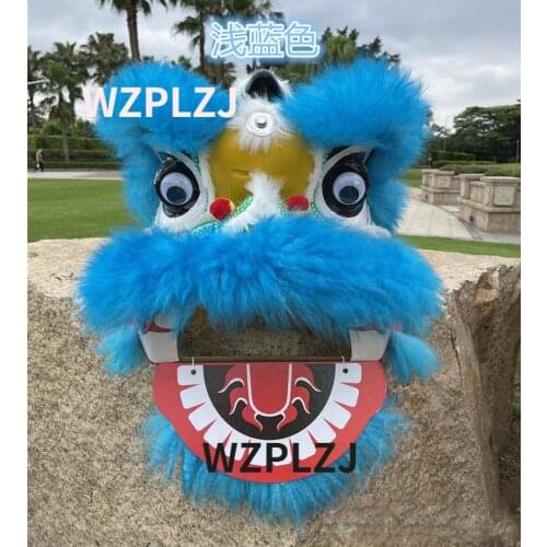 WZPLZJ Blue Lion Dance Costume Suit Set for 5-12 Age Kid Children Sport Entertainment Toy Party Game Cartoon Stage Props Parade