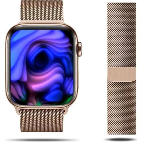 Magnetic Loop Bracelet For Apple watch 44mm 40mm Series SE 6 5 4 3 Stainless steel Metal belt correa iWatch band 38mm 42mm 44 mm