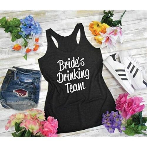 Cute Ladies Sleeveless Gift Vest Shirt Outfits Vest Brides Drinking Team Tank Tops Casual Vegas Bachelorette Party Bridesmaid