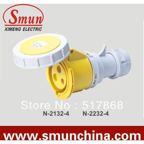 N-2132-4 16A 110-130V 3pin Industrial Mobile Socket 2P+E with CE ROHS 1 Year Warranty IP67 Waterproof Connector