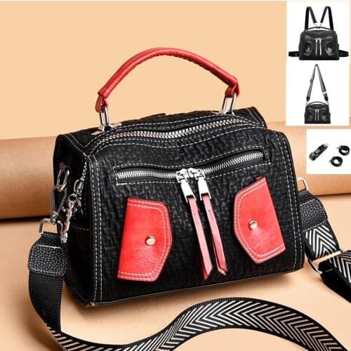 New Designer Multifunction Casual Women Handbag Womens Bag Fashion Travel Shoulder Bag Luxury Soft Leather Female Crossbody Bag
