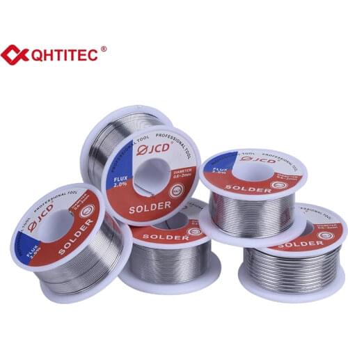 JCD Soldering Tin Wire Solder 0.6mm 0.8mm 1.0mm 1.2mm 1.5mm 50g Rosin Core Solder Wire for Electrical Soldering and DIY