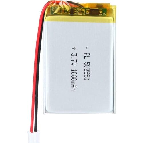 Mejuew 3.7V 1000mAh 503550 Rechargeable Lipo Battery with JST Connector