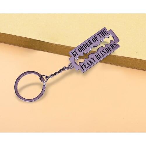 By Order Of The Peaky Blinders Metal Keyring Razor Blade Pendant Keychain