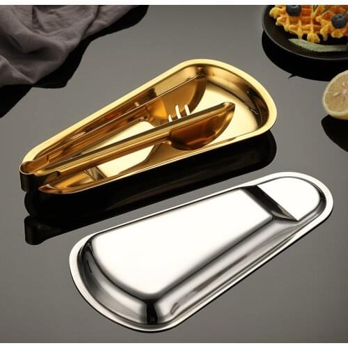 Stainless Steel Storage Tray Fruit Cake Snack Dessert Plate Sausage Bread Serving Pan Food Dish Kitchen Tableware Organizer Tool
