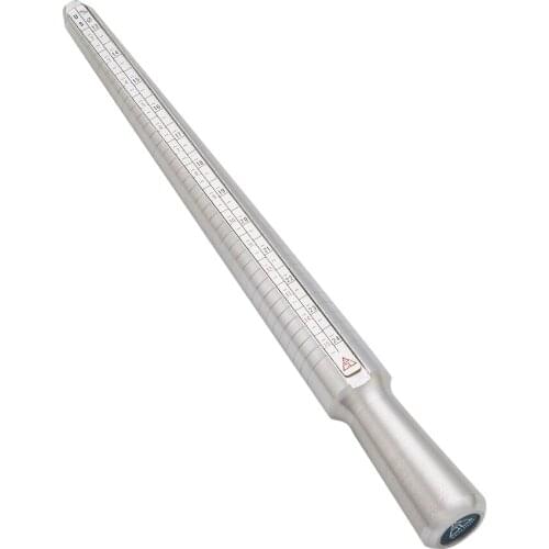 Hollow Aluminium Rings Sizer Mandrel Stick Measuring Jewelry Tool 250x25mm