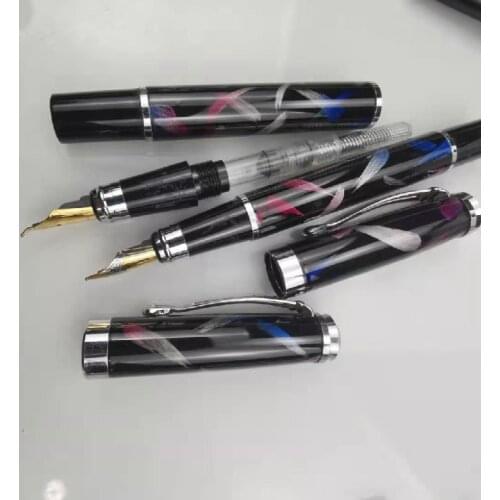Metal thick rod colorful paint fountain pen 26 nib straight nib art nib calligraphy pen