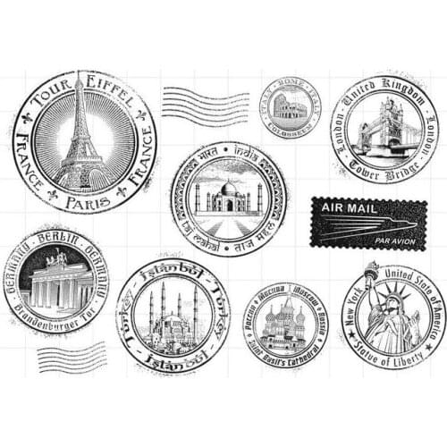 Postmark Transparent Clear Silicone Stamp/Seal for DIY scrapbook/photo album Decorative clear stamp sheets ST0833