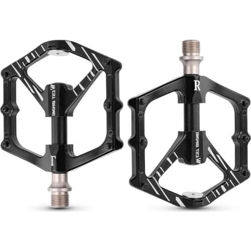 Bike Pedals CNC Aluminium Alloy Flat Bicycle Platform Pedals Mountain Bike Cycling Pedals Lightweight Anti-skid Mtb Pedal